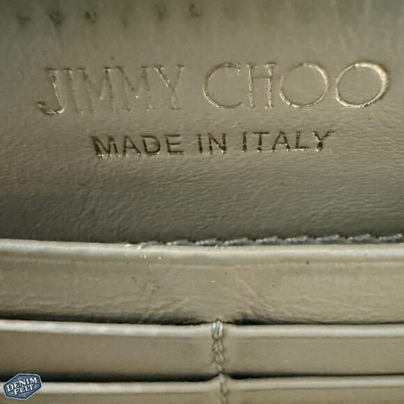 Jimmy Choo Metallic Star-Studded Zip-Around Long Wallet Leather, Made in Italy - Picture 7 of 13